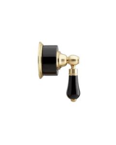 Phylrich 2PV274A/24D Regent Volume Control/ Diverter Trim with Lever Handles in Satin Gold Antiqued (Rough Sold Separately)