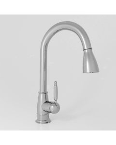 Harrington Brassworks 301368CH Traditional Pull Down Faucet, Polished Chrome