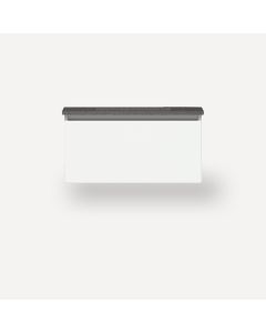 Robern 30219100NB00001 Curated Cartesian Vanity, 30" H X 15" W X 21" D, Single Drawer, White Glass, Plumbing Drawer, Engineered Stone 31 Vanity Top, Stone Gray (Silestone EXpo Grey)
