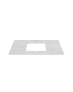 Ronbow 302249-8-CW 49" Width Stone Top for Single Rectangular Undermount Sink with 8" Widespread in Carrara White