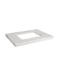 Ronbow 303331-8-CW 31'' W X 22'' D WideAppeal™ Marble Vanity Top in Carrara White