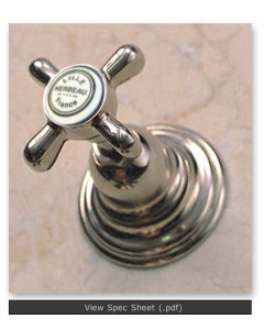 Herbeau 304470-T "Royale" Wall Valve 3/4" Trim Only, Weathered Brass Finish