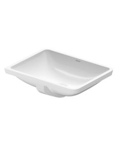 Duravit 0305490017 Starck 3 20-7/8" Rectangular Ceramic Undermount Bathroom Sink with Overflow in White