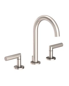 Newport Brass 3100/15S Pavani 1.2 GPM Deck Mounted Double Lever Handles Widespread Lavatory Faucet with Three Holes in Satin Nickel PVD 