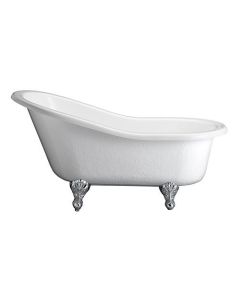 Barclay ATS60-BQ-ORB Bisque/Oil Rubbed Bronze Universal Acrylic 60" Slipper Tub with Bisque Exterior