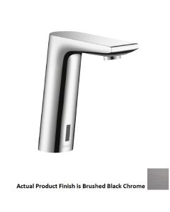 Hansgrohe 31101341 Metris S 0.5 GPM Deck Mounted Single Hole Electronic Faucet with Preset Temperature Control in Brushed Black Chrome