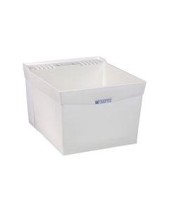 Mustee 18W Utilatub Laundry Tub Wall Mount, 24-Inch x 20-Inch, White