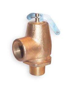 Conbraco 1321308 Bronze Pressure Relief Valve, 15 PSI, 1 1/4" x 1 1/2" NPT Male x Female