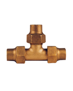 Legend 313-375NL T-4431NL No Lead Bronze Flare x Flare x Flare Tee 1"