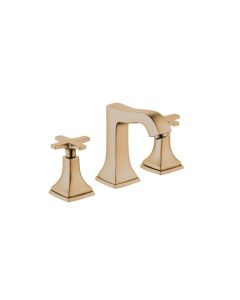 Hansgrohe 31306141 Metropol Classic Widespread Faucet 110 with Cross Handles and Pop-Up Drain, 1.2 GPM in Brushed Bronze
