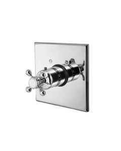 Newport Brass 3-924TS/26 3-924TS Single Handle Square Thermostatic Valve Trim with Metal Cr, Polished Chrome
