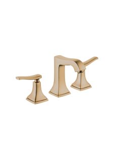 Hansgrohe 31330141 Metropol Classic Widespread Faucet 110 with Lever Handles and Pop-Up Drain, 1.2 GPM in Brushed Bronze