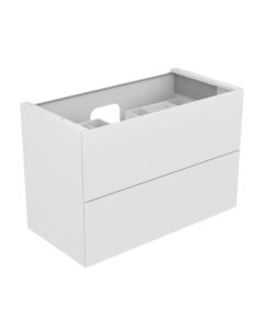 Keuco 31352380000 Edition 11 41.34" W x 13.78" H x 21.06" D Vanity with Front Pull-Out 2 Drawers Push to Open in White