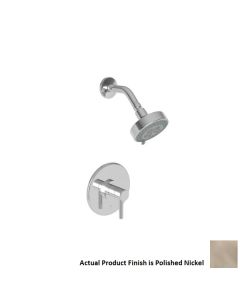 Newport Brass 3-1504BP/15 Eat Linear Solid Brass Single Handle Shower Set in Polished Nickel