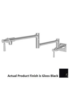 Newport Brass 3170-5503/54 Adams 8-15/16" H X 27.44" L Pot Filler, Wall Mounted in Gloss Black