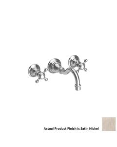 Newport Brass 3-1761/15S Victoria Solid Brass Wall Mounted Lavatory Trim Kit in Satin Nickel