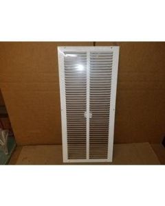 Hart & Cooley 043312 10" X 24" (Width x Height Wall Opening Size) Sidewall/Ceiling Return Air Grille 672 Series in White
