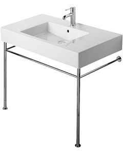 Duravit 0030731000 Vero 47" W X 17" D Metal Console Stand with 2" Adjustable Height in Polished Chrome (Washbasin Sold Separately)