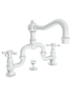 Newport Brass 930B/15S 930B Chesterfield Double Handle Widespread Lavatory Faucet with Me, Satin Nickel