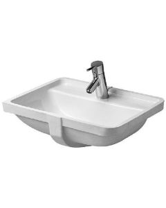 Duravit 0302490030 Vanity Basin 19 1/2 inch Starck 3 undercounter model with 3 tap holes