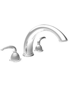 Newport Brass 3-886/15S  Anise Double Handle Roman Tub Faucet with Metal Lever Handle in Satin Nickel (Rough Sold Separately)