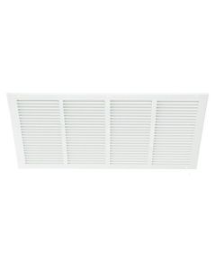 Hart & Cooley 043365 24" X 12" (Width x Height Wall Opening Size) Sidewall/Ceiling Return Air Grille 672 Series in White