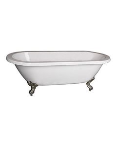 Barclay ATDR7H70I-WH-BN Collier Acrylic Double Roll Top Tub In White