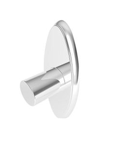 Ginger 1839CB/PC Motiv Transitional Oval- Curved Shower Rod Brackets, Pair Polished