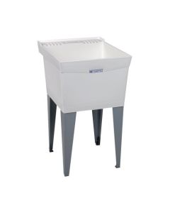 Mustee 18F Utilatub Laundry Tub Floor Mount, 24-Inch x 20-Inch, White