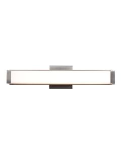 Access Lighting 62481LEDDBT-SSLC-BS/OPL 62481LEDD-BS/Opl Fjord W LED Bath Bar Finish with Opal Glass Shade, 19" W, Brushed Steel