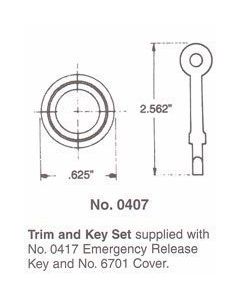 Baldwin 0407.050 0407050 E R Trim, Antique Brass