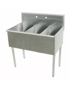 Advance Tabco 4-3-54 400 Series Triple 3 Compartment Floor Service Sink Size: 41" H x 21" W x 54" D