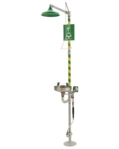 Haws 8300.158 Combination Shower and Soft-Flo Eyewash with Stainless Steel Receptor