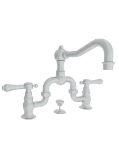 Newport Brass 1030B/15S 1030B Chesterfield Double Handle Widespread Lavatory Faucet with M, Satin Nickel