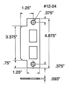 Baldwin 6043.151.L 6043.L Left Handed Latch / Auxiliary Latch / Deadbolt Curved Lip Functio, Antique Nickel