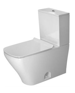Duravit 2160010085 DuraStyle 14-1/8 x 27-1/2 Inch Two-Piece Toilet, 12 Inch Rough-In, Bowl Only, Single Flush (1.28 GPF), No Coating
