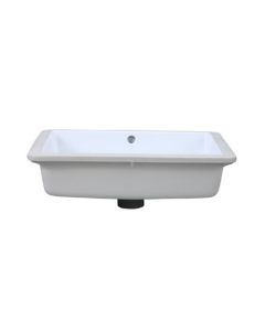 Decolav 1482-CWH DECOLAV Lilli Classically Redefined Rectangular Undermount Lavatory Sink, White