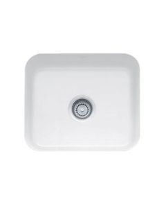Franke CCK110-19WH Fireclay 19.5-Inch by 15.45-Inch by 7.87-Inch Single Bowl Undermount Kitchen Sink, White