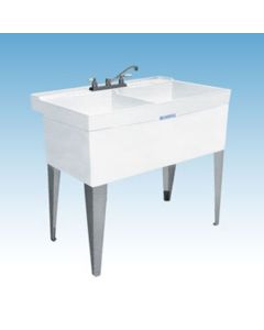 Mustee 26F Utilatwin Floor-Mount Laundry/Utility Tub, White