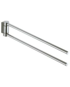 Keuco 14918010000 Plan Wall Mounted Towel Holder Double Swiveling in Polished Chrome