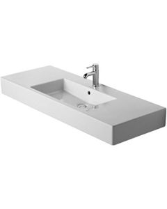 Duravit 0329120060 Vero 49" W X 19" D Wall Mounted Rectangular Ceramic Bathroom Sink with Overflow in White