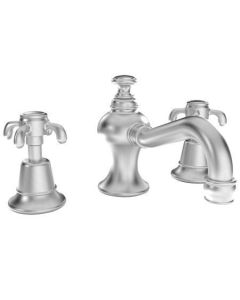 Newport Brass 1680/15S 1680 Virginia Double Handle Widespread Lavatory Faucet with Metal, Satin Nickel
