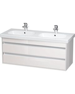 Duravit KT664902222 Ketho 45.25" L X 17.88" W X 18.88" H Two Drawer Wall-Mount Vanity Unit in White