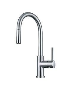 Franke FFP3350 Eos 1.75 GPM Single Hole Pull Down Spray Prep Faucet in Stainless Steel