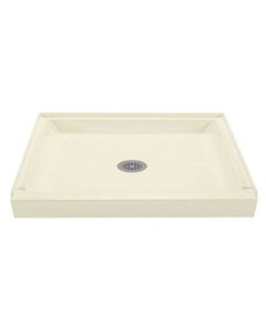 Mustee 3460BT 34-in L x 60-in W x 4.5-in H Shower Base in Biscuit