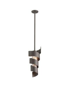 Franke F4263 Troy Vortex 1 Light Small Pendant in Bronze with Painted
