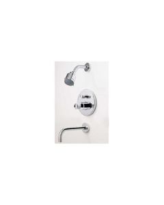 Porcher 5450602.002 Tub And Shower Pressure Balance Trim With Lever Handle in Polished Chrome