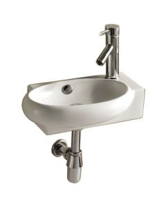 Nameeks CARACALLA CA4522B Caracalla Caracalla CA4522B-One Hole-637509829469 Ceramic Round and Wall Mounted Washbasin, White