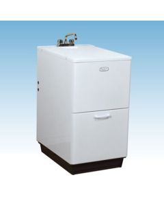 Mustee 91 EL Laundry Tub Single Bowl with Backed Steel Cabinet