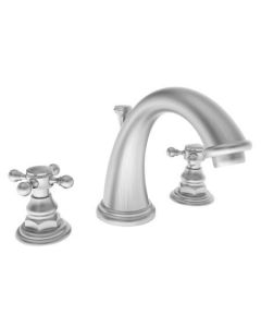 Newport Brass 890/15S 890 Double Handle Widespread Bathroom Faucet with Metal Cross Hand, Satin Nickel